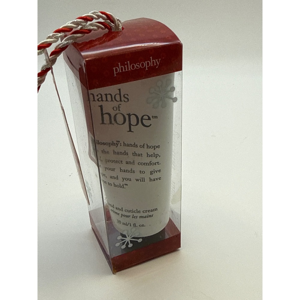 Philosophy Hands of Hope Hand and Cuticle Cream 1 oz Holiday Ornament Gift Box
